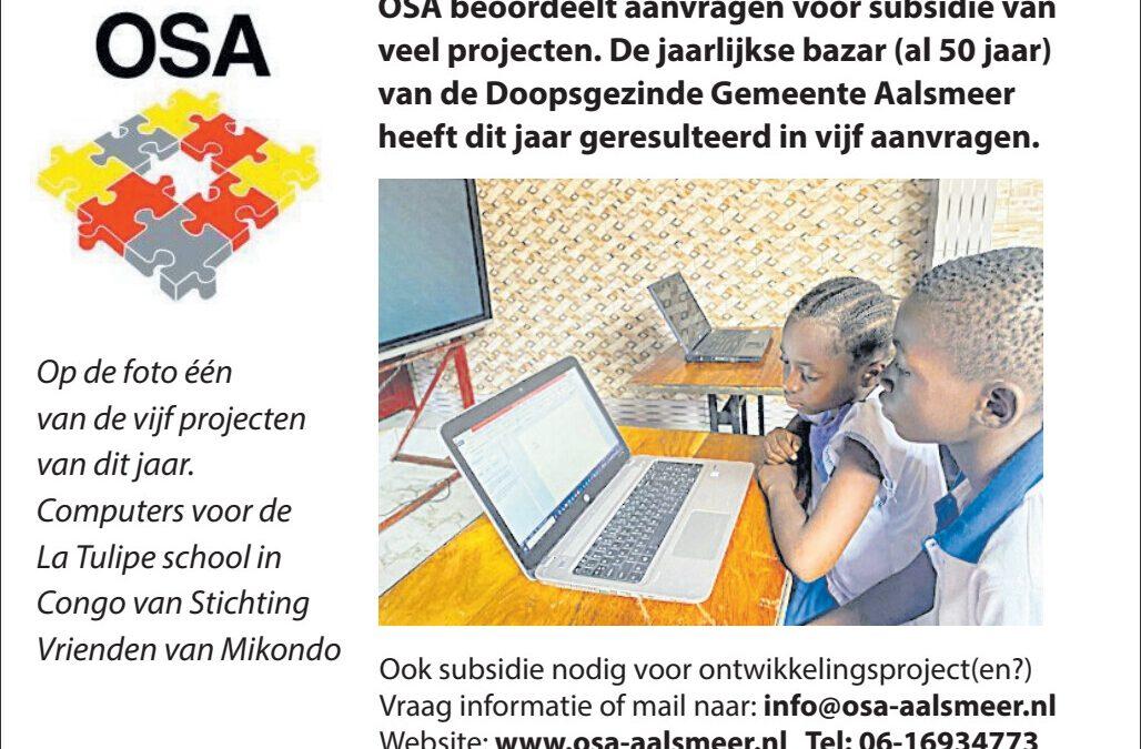 OSA subsidieert projecten